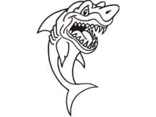 Shark Angry Stand Decal Proportional