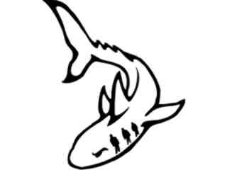  Shark Body Count Decal Proportional