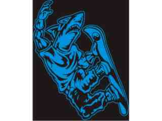  Shark Ski Boarder_ I N V Decal Proportional