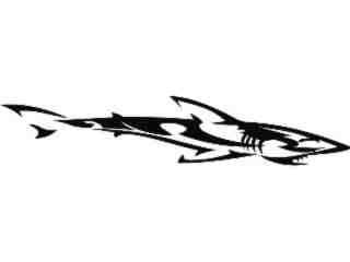  Shark Tribal Decal Proportional