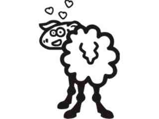  Sheep Sexy Decal Proportional