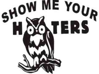  Show Me Your Hooters Owl Decal Proportional