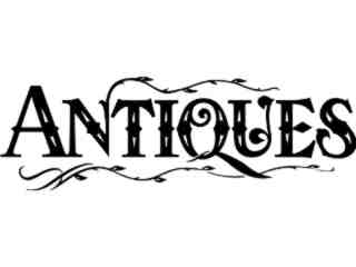  Sign Words_ Antiques_ 2 1 5_ V A 1 Decal Proportional