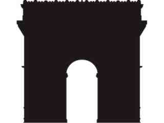 Silhouette Arc De Triomphe Decal Proportional