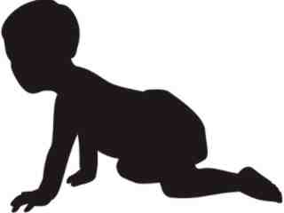  Silhouette Baby Decal Proportional