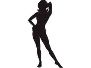  Silhouette Bikini Decal Proportional