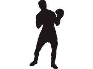  Silhouette Boxer Decal Proportional