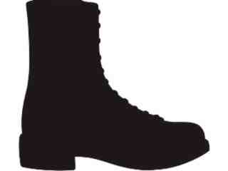  Silhouette Combat Boot Decal Proportional