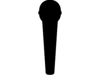  Silhouette Cordless Mic Decal Proportional