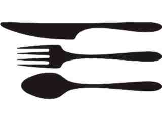  Silhouette Flatware Decal Proportional