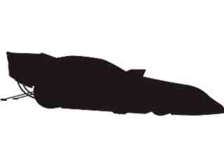  Silhouette Funny Car Decal Proportional