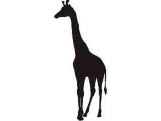  Silhouette Giraffe Decal Proportional