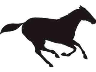  Silhouette Horse Decal Proportional