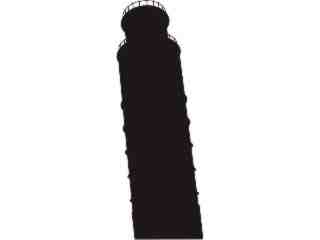  Silhouette Leaning Tower Decal Proportional