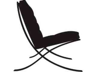  Silhouette Leather Chair Decal Proportional