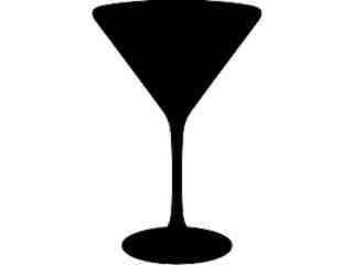  Silhouette Martini Decal Proportional
