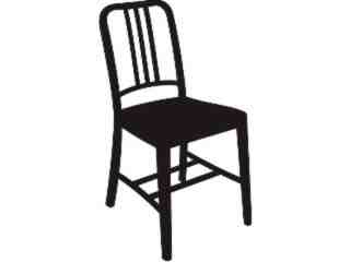  Silhouette Metal Chair Decal Proportional