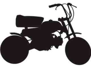  Silhouette Mini Bike Decal Proportional