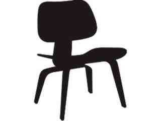  Silhouette Plywood Chair Decal Proportional