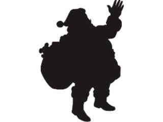  Silhouette Santa Decal Proportional