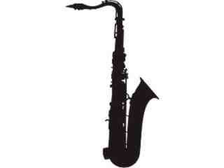  Silhouette Saxophone Decal Proportional