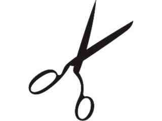  Silhouette Scissors Decal Proportional