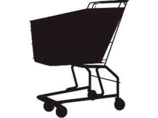  Silhouette Shopping Car Decal Proportional