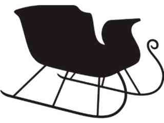  Silhouette Sleigh Decal Proportional