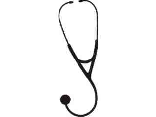  Silhouette Stethoscope Decal Proportional