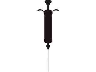  Silhouette Syringe Decal Proportional