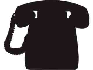  Silhouette Telephone Decal Proportional