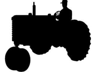 Silhouette Tractor Decal Proportional