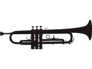  Silhouette Trumpet Decal Proportional