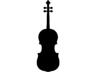  Silhouette Violin Decal Proportional