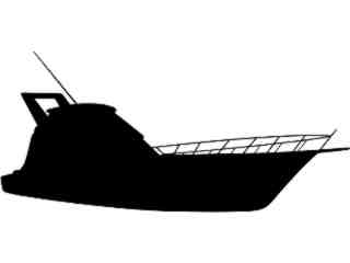  Silhouette Yacht Decal Proportional