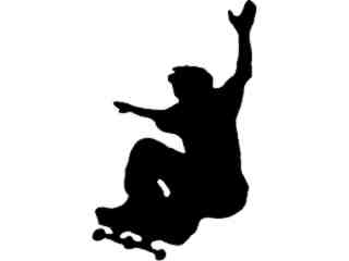  Skate Board Hop Decal Proportional