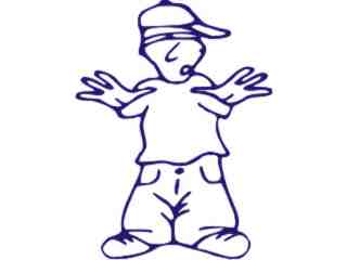  Skater Dude Whoa Decal Proportional