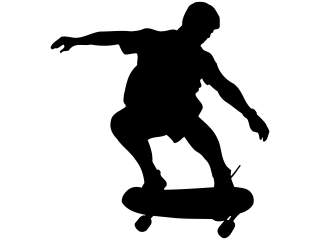  Skater Ollie Trick 1 Decal Proportional