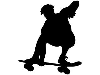  Skater Ollie Trick 4 Decal Proportional