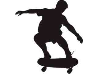  Skater Sihouette 0 2 Decal Proportional