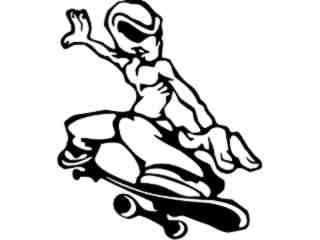  Skatin Bad Alien Decal Proportional