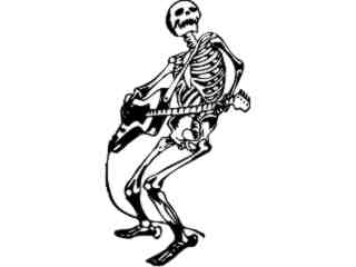  Skeleton Guitar Decal Proportional