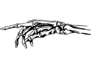  Skeleton Pointer Hand Decal Proportional