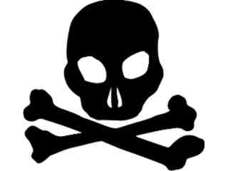  Skull And Crossbones_ 0 6 1_ V A 1 Decal Proportional