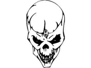  Skull Beast Evil Decal Proportional