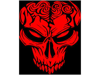  Skull Brains Open_ I N V Decal Proportional