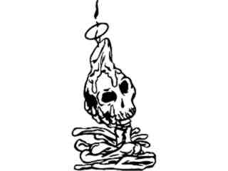  Skull Candle Decal Proportional