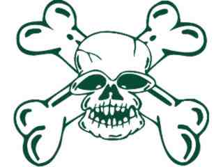  Skull Cartoon_ 1 2 Decal Proportional