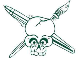  Skull Cartoon_ 2 5 Decal Proportional