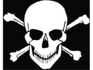 Skull Crossbones 0 1 Decal Proportional
